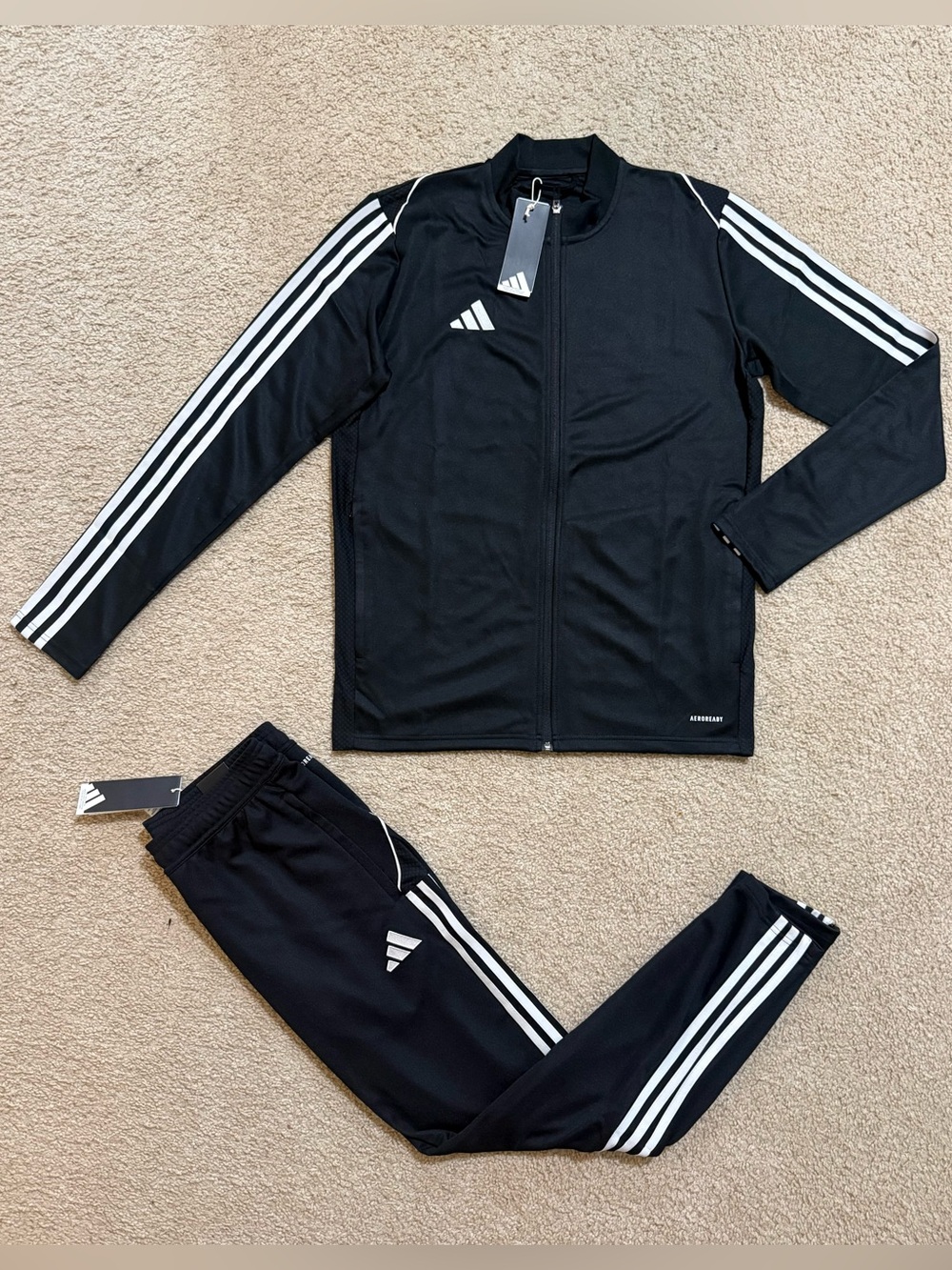 Adidas Mens Tiro 23 Soccer Training Tracksuit Jacket & Pants Set Black New